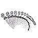 54 Pieces Gauges Kit Silvertone Glitter Spiral Tapers and Plugs 14G-00G Stretching Kit - 27 Pairs