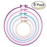 PIXNOR Embroidery Hoops Cross Stitch Hoops Embroidery Quilting Embroidery Circle Set - 5 inch to 10.71 inch