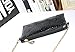 Women Leather Messenger Crossbody Clutch Shoulder Handbag Bag (Black )