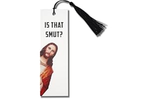 PATCHUPS Peeking Jesus Is That Smut? Bookmark (Thick 1 Piece Black)