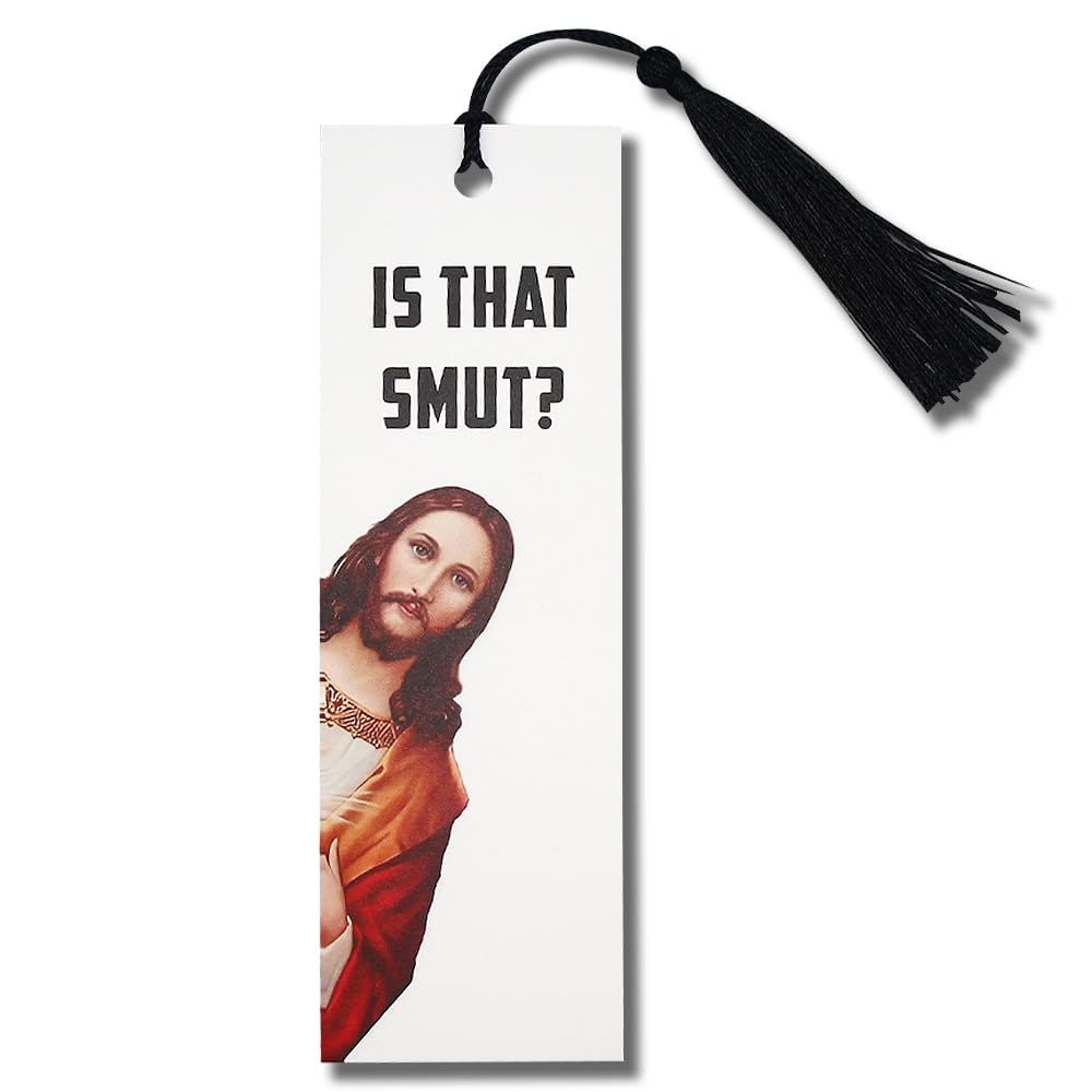 Photo 1 of Peeking Jesus is That Smut? Bookmark (Thick 1 Piece Black)