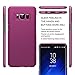 Humixx Samsung Galaxy S8 Case Anti-slip Slim Fit for Wireless Charging Anti-scratch Galaxy S8 Protective Case Matte Finish Coating Ultra Thin for Galaxy S8 (Multi Color Series-Purple)