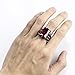 ELFASIO Mens Stainless Steel Ring Dragon Claw Ruby Red Cubic Zirconia Biker Jewelry size 8-15