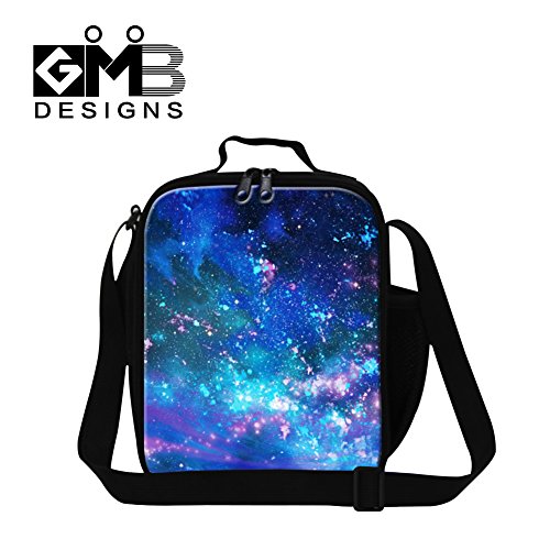 GIVE ME BAG Generic Galaxy Printed Lunch Bags for Kids Insulated Lunch Box Cooler for Adult