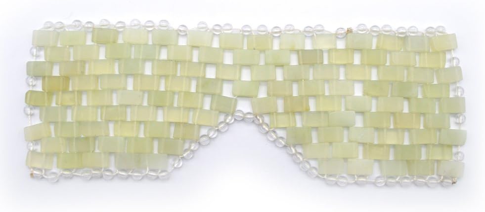 Natural Jade Sleep Mask & Blindfold,Natural Jade Eye Mask,Anti-Aging Hot or Cold Therapy Eye Mask Which is Soothing Cooling Detoxifying (Xiuyan Jade)