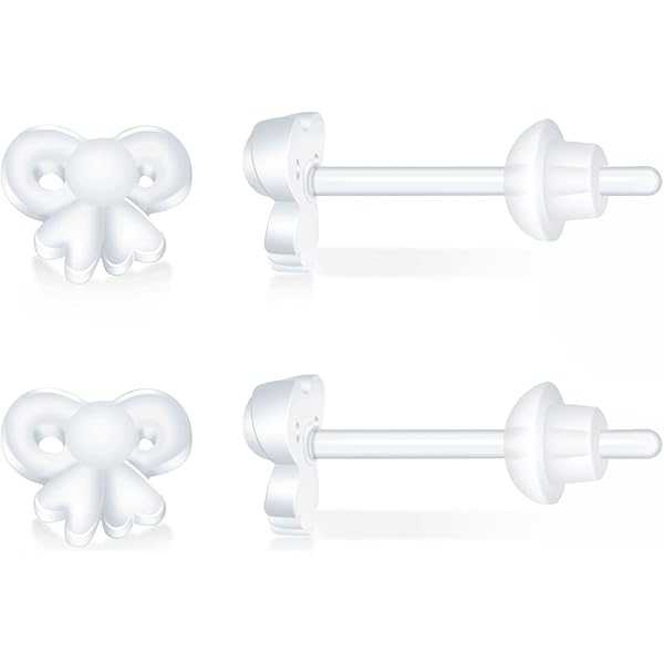 Pierced Earring Protector Covers Anti-Sensitive Piercing Protectors with  Extra Backs Pierced Earring Sleeves for Sensitive Ears Plastic Clear  Earrings