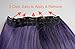 KISSPAT Purple Fashion Ombre Dip Dyed Straight Hair Extension, Synthetic Clip In Hair Extensions, 5 Clips , 23-24 inches Long