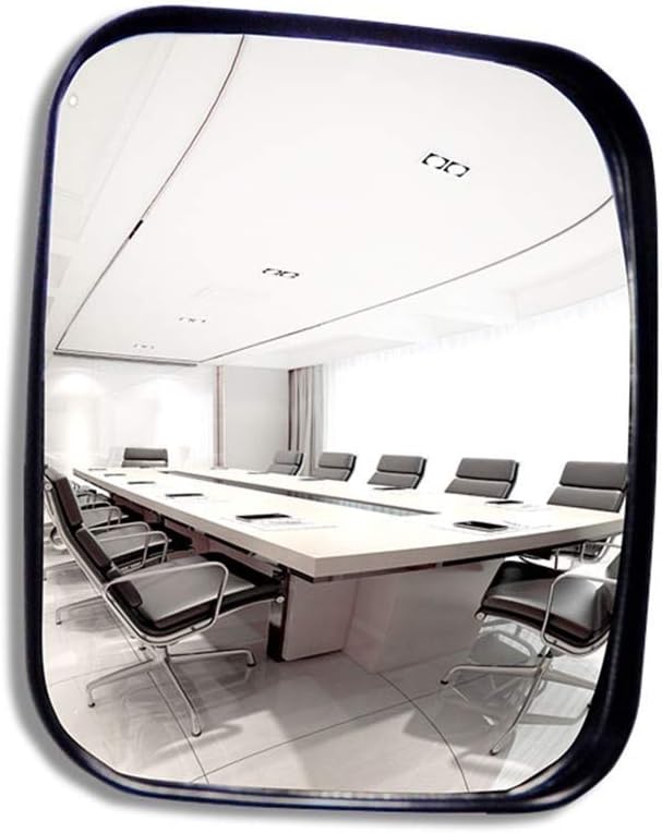 PLLP Outdoor Traffic Wide-Angle Lens,Indoor Corner Mirror Supermarket Anti-Theft Mirror Dead Angle Mirror Turn Monitoring to Increase The Angle of View Safety Mirror Square Light Mirror,16×19Cm