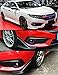 2 PC JDM MO Style Add-on Front Bumper Side Splitters Lip Compatible with 2016-2018 10TH Gen Honda Civic