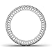 Metal Factory 925 Sterling Silver Princess Cut Cubic Zirconia CZ Milgrain Eternity Band Ring