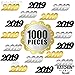 2019 Confetti | Pack of 1000, 1.5 Ounce - Graduation Party Supplies 2019 | Graduation Confetti 2019 | Anniversary | Graduation Table Decorations | Graduations Decorations 2019 | Gold Black Silver