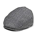 JANGOUL Kids Wool Tweed Flat Cap Herringbone Boy