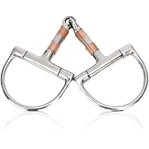 Snaffle Horse Bit with Rollers &ndash; Stainless Steel Horse Training Bit for Equestrian Riding, Western Tack Horse Bit for Horses &amp; Ponies