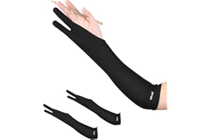 OTraki Extra Long Drawing Glove, 2 Pack Anti Smudge Artist Glove for Graphics Pen Drawing Tablet and Paper Sketching, Univers