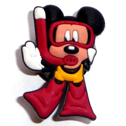Mickey Mouse Scuba Diving w snorkel gear Disney JIBBITZ Crocs Hole Bracelet Shoe Charm Ocean