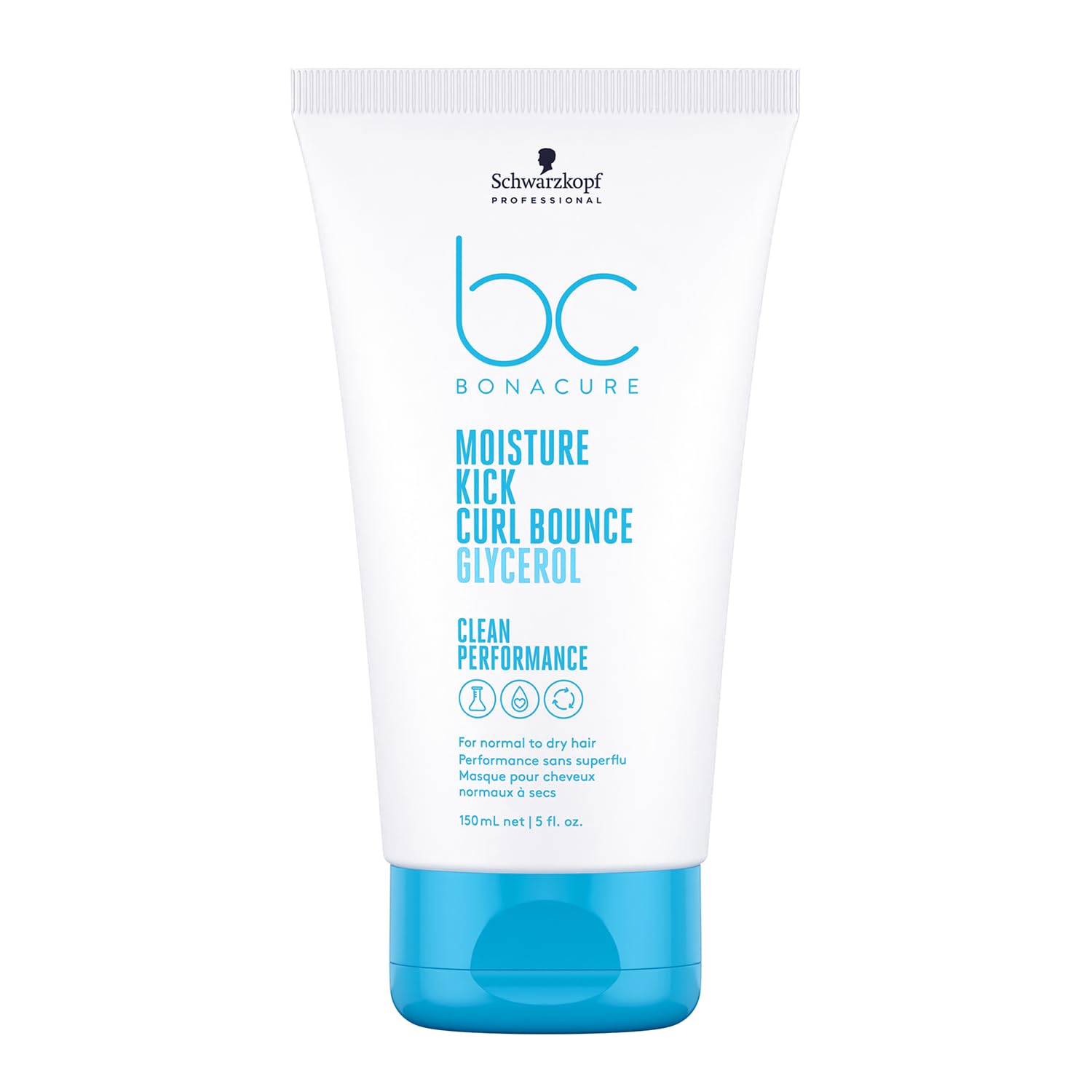 Schwarzkopf Professional Bonacure Moisture Kick Curl Bounce Leave In Curl Cream For Normal To Dry Hair Vegan Care Complex Glycerol Moisturised Hair Feel Reactivates Curls Elasticity 150 ml