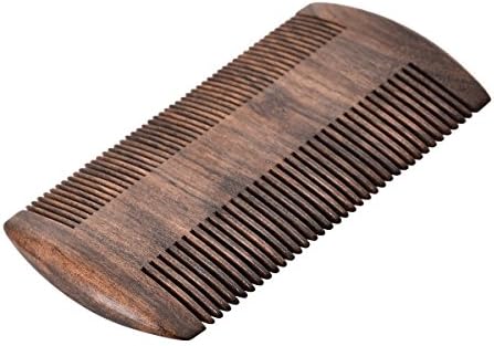 Beard Comb,Premium Wooden Beard Comb, Natural Superior Chacate Preto Handmade Beard Hair Comb , Pocket Comb No Static Perfect Mustache Comb for Long and Short Beards, Dual sides Wide &amp; Fine Tooth.