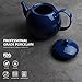 Sweese Porcelain Teapot, 40 Ounce Tea Pot - Large Enough for 5 Cups, Navy