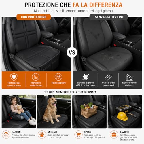 Generico Car Seat Protector, Universal Protective Car Seat Cover, Anti-Scratch and Dirt Resistant Seat Protector for Children, Pets and Daily Use