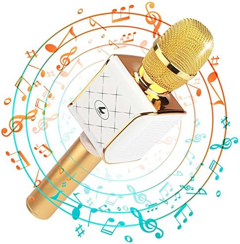 LENDOO Wireless Microphone Karaoke Machine,2600mAh Portable 3 in 1 with Bluetooth Speaker for iphone Android Apple PC and All Smartphone
