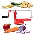 PENSON & CO. Manual Red Stainless Steel Twisted Potato Apple Slicer Spiral French Fry Vegetable Cutter