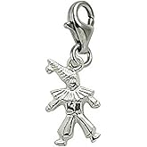 Clown Charm With Lobster Claw Clasp, Charms for Bracelets and Necklaces