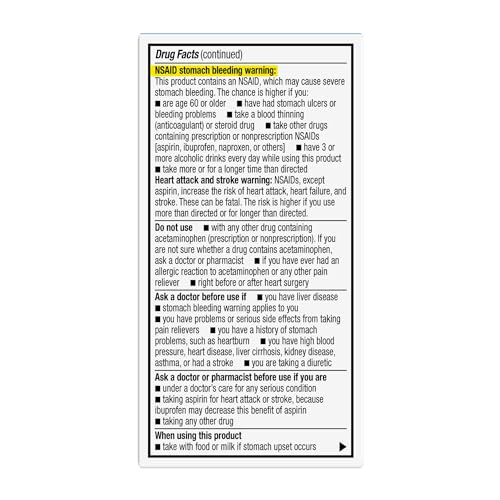GOODSENSE DUAL ACTION ACETAMINOPHEN AND IBUPROFEN (NSAID) TABLETS, 250 MG/125 MG, BACK PAIN, 72 COUNT