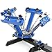 SHZOND Screen Printing Press 4 Color 1 Station Silk Screen Machine 21.7
