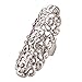 TOOPOOT® Charm Rhinestone Full Finger Knuckle Hollow Out Ring (Silver)