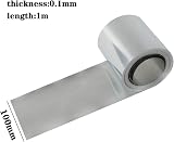 LEISHENT Zinc Sheet 0.1mm x 100mm x 1000mm High Purity Pure Zn Metal Foil view 2