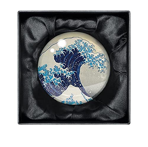 Museums & Galleries Crystal Glass The Great Wave Dome Hanging Paperweight