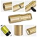 MecArmy X3S Handheld Mini EDC Flashlight with Micro USB Charging, Portable Rechargeable Everyday Carry Keychain Torch|130 lumens Outdoor Waterproof Lamp (Copper) (X3S-Brass, X3S-BS)