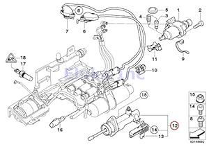 Amazon.com: BMW Genuine Smg Actuator Sensoren Clutch Slave ... fuse panel diagram 2006 bmw 750li 