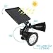 Solar Motion Sensor Light Outdoor, iThird 12 LED 600LM Solar Powered Security Lights Wall Mounted Twin Spotlights for Garage Garden Yard Porch Driveway Pool Daylight Super Bright Waterproof