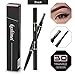 Eyebrow Pencil 2 Packs, Waterproof Smudge-Proof Brow Pencil with Brow Brush, Automatic Eye Brow Makeup Kit, Black