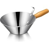 Shimeyao Steel Bucket Scoop Wood Handle for Stucco Construction Jobsite | Rust Resistant Galvanized Material, Strong Hook Handle, Landscaping Garden Outdoor Material Handling Jobsite Apply