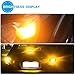 YITAMOTOR 7443 7440 LED Bulb Amber for Turn Signal Light, 7444NA 7440a w21w LED Running Light Bulb for Car Truck Motorcycle Yellow, 21 SMD 3528 Chips, 12V-24V, Low Power, 2-Pack