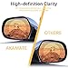 Car Rearview Mirror Waterproof Film, AKAMATE Anti-Fog Anti-Glare Anti-Scratch HD Car Window Membrane Rainproof Clear Protective Films Sticker (4 PCS)