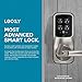 Lockly Secure Pro Wi-Fi Smart Door Lock, Keyless Entry with PIN Genie® Digital Keypad, 3D Biometric Fingerprint Sensor Front Door Lock with Handle, Voice Control & Auto Lock - Latch Edition