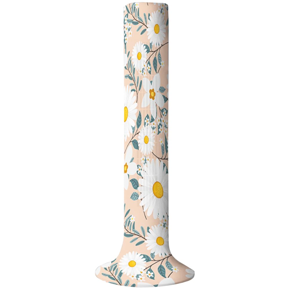 CREATCABIN Tower Fan Dust Cover Vertical Fan Cover Dustproof Protective Floor Standing Fan Cover Flower Yellow Household Tower Fan Cloth Cover Washable for Tower Sleeve Fan Decoration 24x49Inch