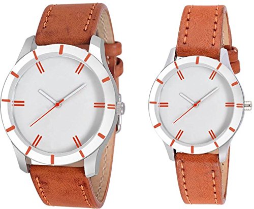 Unisex Analogue Dial Watch for Couple Multicolour