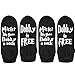 SweetGo Funny Saying Knitted Words Dobby is Free Unisex Combed Cotton Low Cut Socks 2 Pack (Black, One Size)