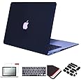 Se7enline Compatible with MacBook Pro 15 inch Case Model A1398 2015/2014/2013/2012 Laptop Hard Shell Protective Case&Sleeve Bag&Keyboard Cover Skin&Screen Protector&Dust Plug,Black
