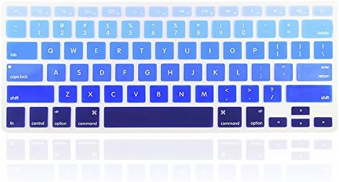 Deedose Silicone Keyboard Cover Skin for MacBook Pro 13" 15" 17" with or without Retina Display - Keyboard Covers for iMac Apple Wireless Bluetooth Kyeboard and MacBook Air 13" (Ombre Blue)