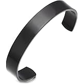 COOLSTEELANDBEYOND Stainless Steel Adjustable Cuff Bangle Bracelet for Men Women Minimalist