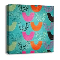 Canvas Wall Art Abstract Color Canvas Prints Home Artwork Decoration for Living Room,Bedroom - 12x12 inches
