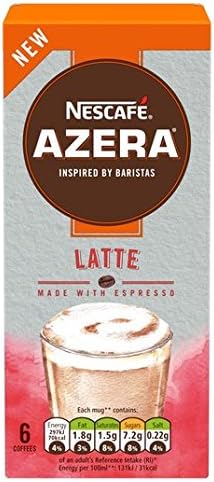 Nescafe Azera Latte Instant Coffee 6 Sachets 108g
