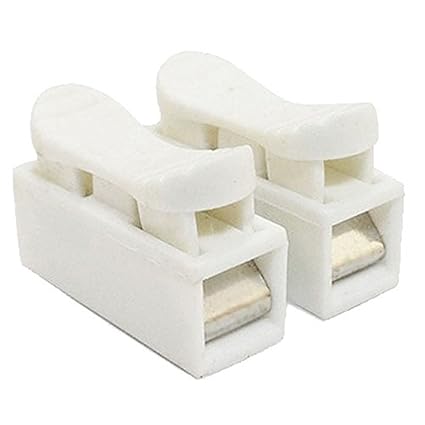 Shopping Tadka 10Pcs 2P Ch2 Quick Connector Cable Clamp Terminal Block Spring Connector Wire LED Strip Light Wire Connecting