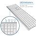 Macally RF Wireless Computer Keyboard (Full-Size) with Compact 2.4GHz Dongle USB Receiver for Apple MacBook Pro, Air Laptops or iMac, Mac Mini Desktops - Plug and Play (Ultra-Slim)