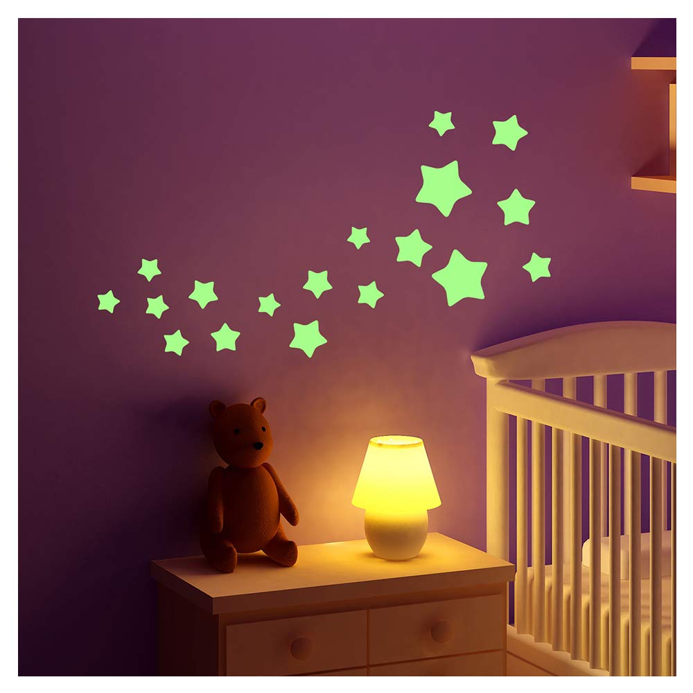 Glow in The Dark Wall Sticker Big and Small Stars - 55 x 10cm